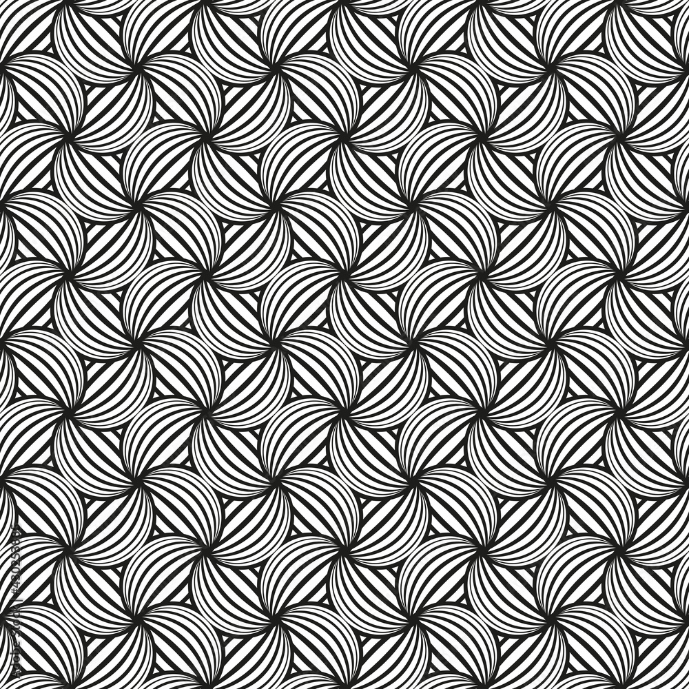 Art Deco seamless wave intersect pattern background