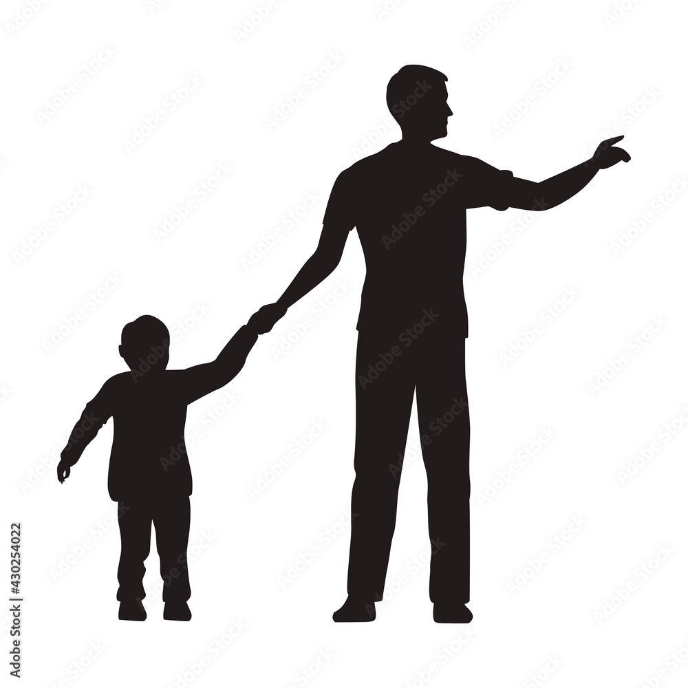 daddy and son silhouettes