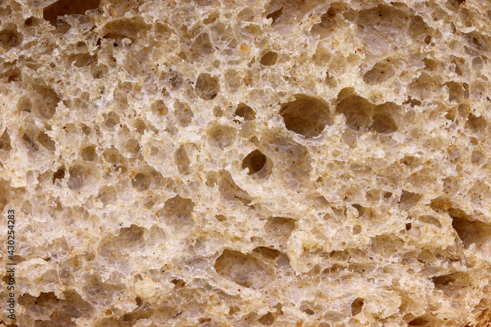 close-up a slice of organic bread close-up a slice of organic bread