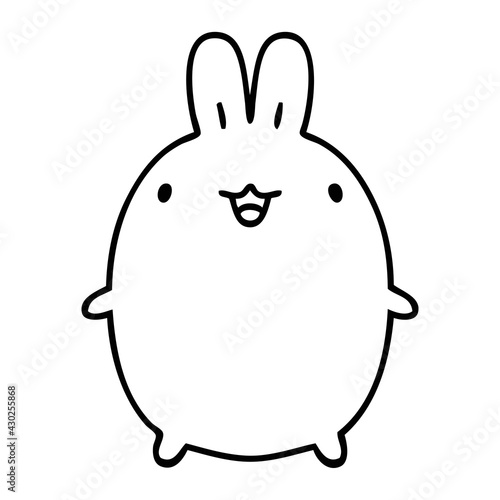 Canvas Print happy rotund rabbit