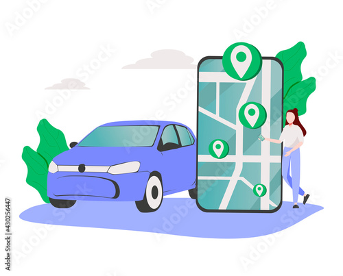 Online store pickup service abstract concept vector illustration. Reserve parking space, curbside pickup, small business amid pandemic, grocery and essentials, employee safety abstract metaphor.