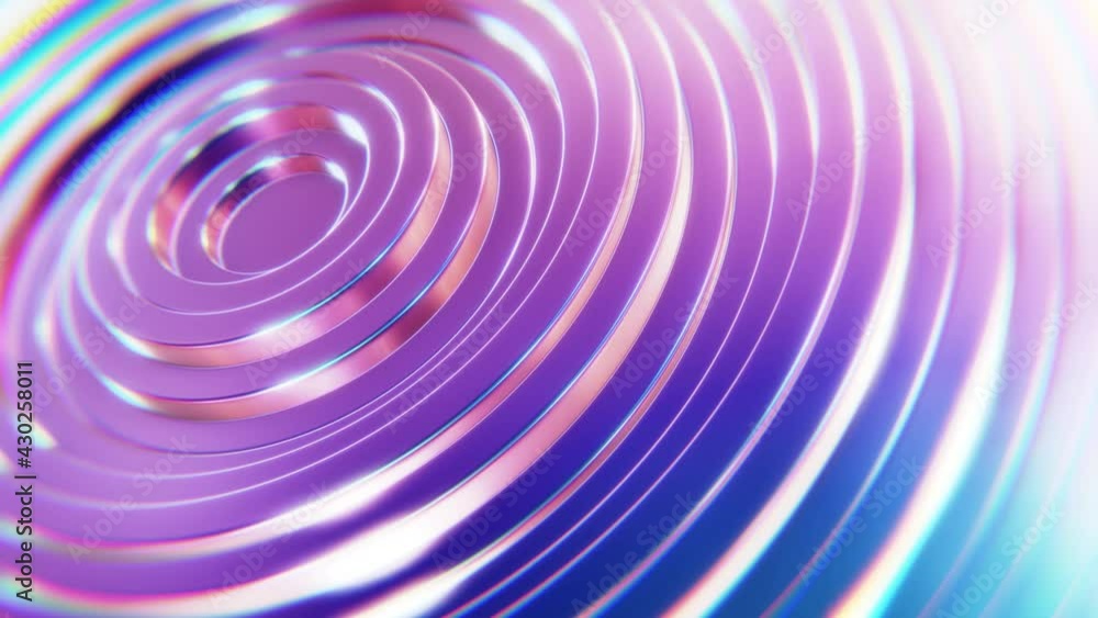 Abstract looping 3D animation of the moving surface made of colorful iridescent metallic rings as motion background rendered in UHD Abstract looping 3D animation of the moving surface made of colorful iridescent metallic rings as motion background rendered in UHD
