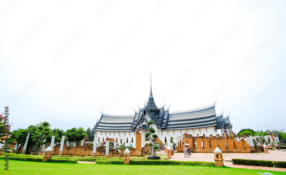 Sanphet Prasat Palace. Phra Si Sanphet Royal Palace in Ancient City of Samut Prakan in Thailand. Sanphet Prasat Palace. Phra Si Sanphet Royal Palace in Ancient City of Samut Prakan in Thailand.
