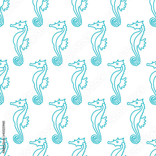 Seahorse fish pattern