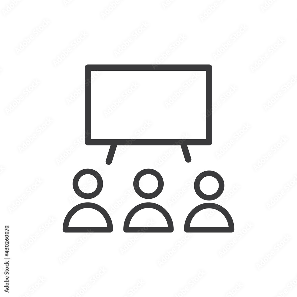 Distance, online learning in computer, vector icon. Distance, online learning in computer, vector icon.