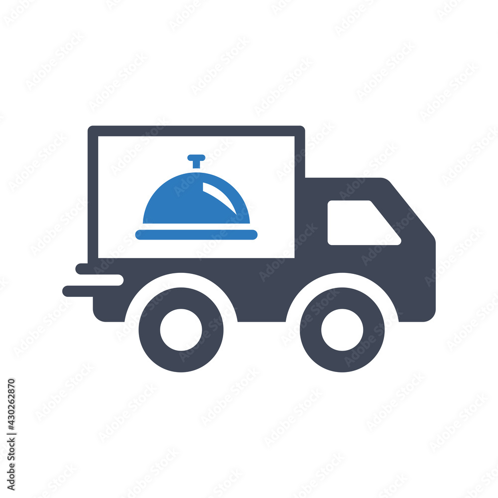 Naklejka premium Food delivery icon