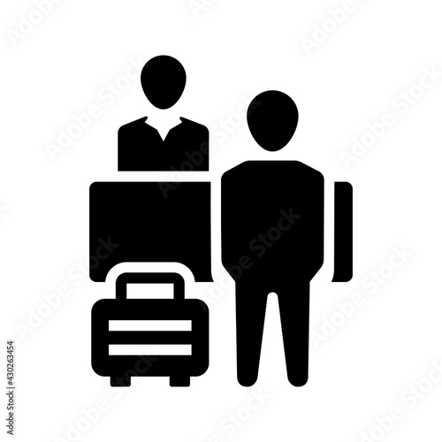 Hotel reception icon