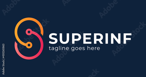 Infinity Letter S Logo. Infinity Technology Network Abstract Logo Vector