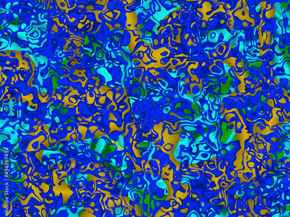 Swirls, circles, design, blue and yellow background Swirls, circles, design, blue and yellow background