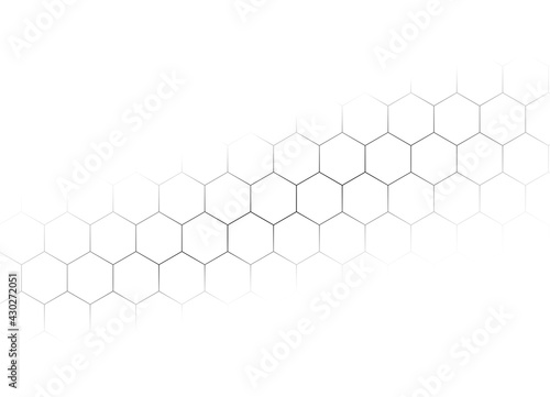 Honeycomb black and white background. Vector stock illustration for poster or banner