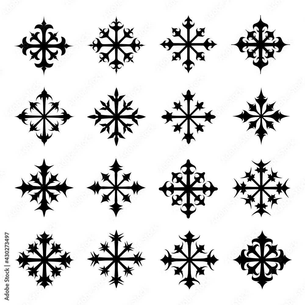 Abstract Shape Design Element Vector Set Abstract Shape Design Element Vector Set