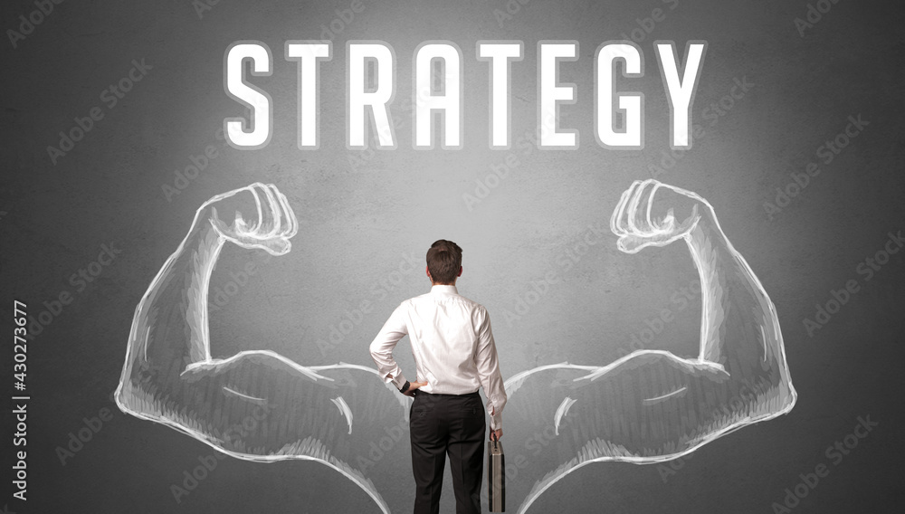 Rear view of a businessman, powerfull business concept Rear view of a businessman, powerfull business concept