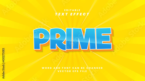 Prime editable text effect