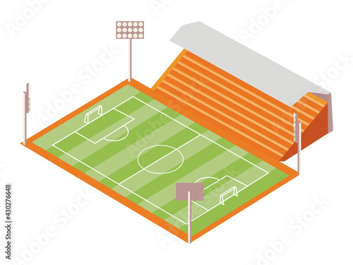 soccer field and grandstand