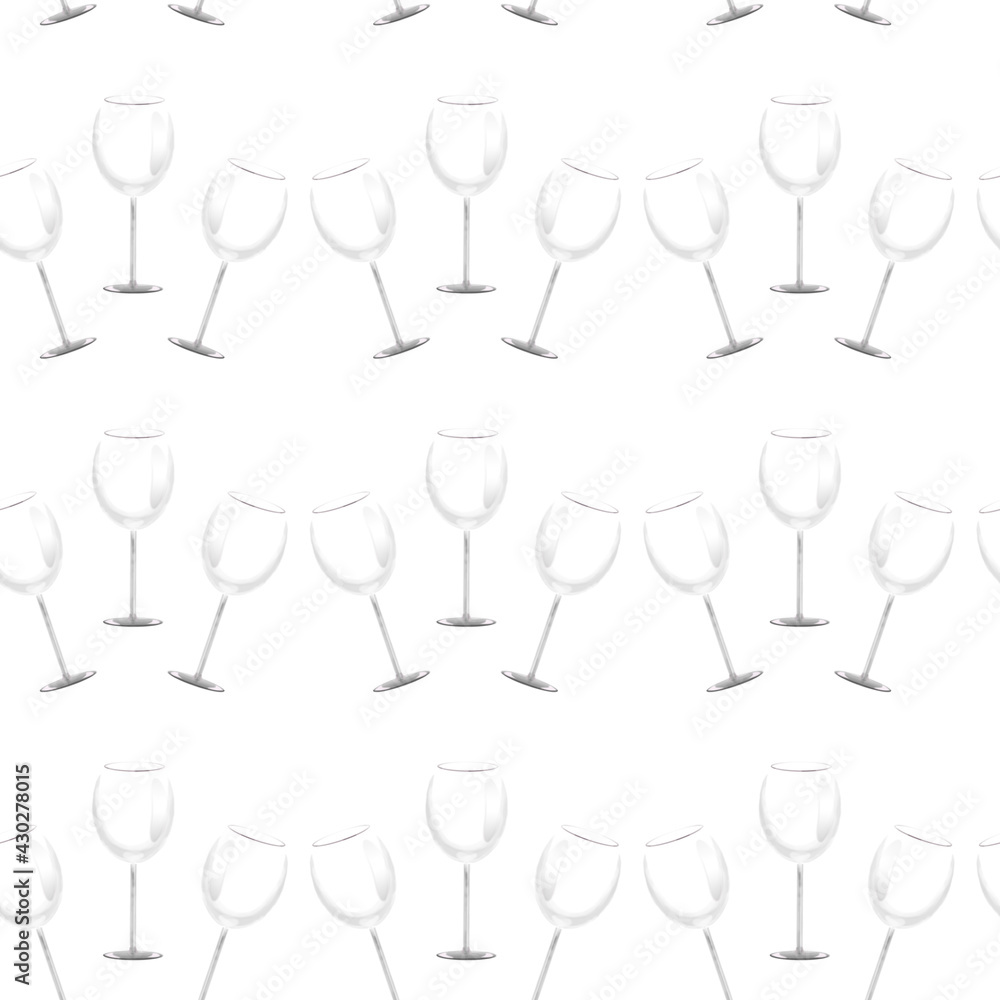 Seamless pater on a white background glasses for the wine effect of the pencil. Seamless pater on a white background glasses for the wine effect of the pencil.