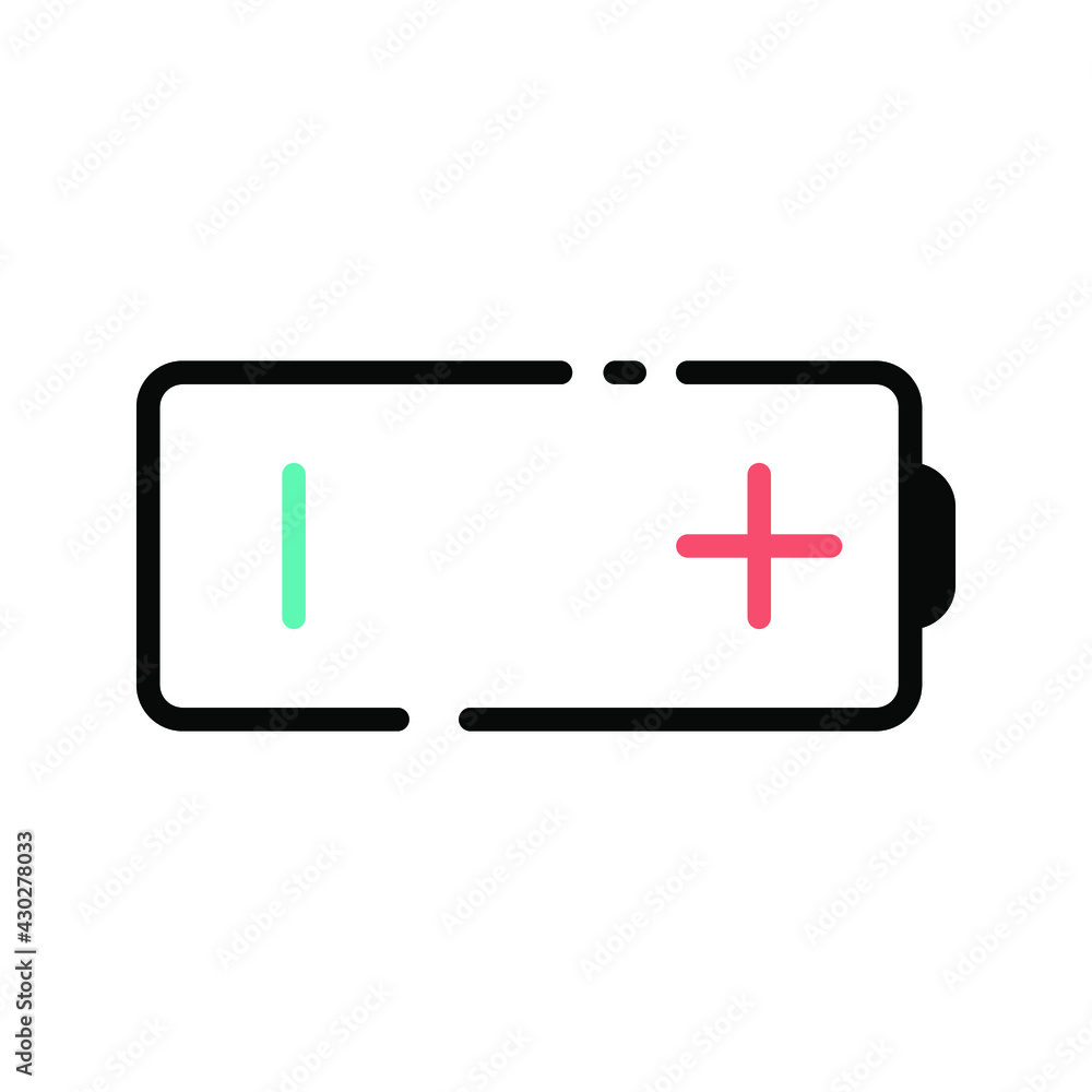 Obraz premium Battery. Single flat icon color e ditable