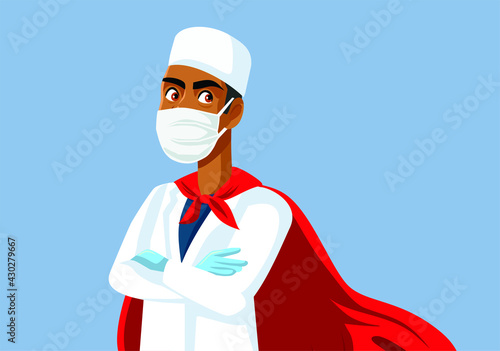 Superhero Male Doctor Wearing a Cape
