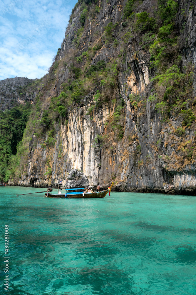 The Lagoon of Phi Phi Island , Andaman ocean in Southern Thailand.