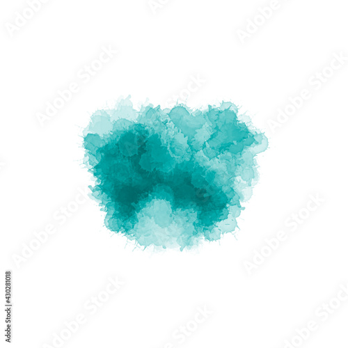 Artistic painting Turquoise palette Vibrant variety ink brushstrokes isolated on white backdrop Watercolor bouquet Abstract pattern Mixed media sketch