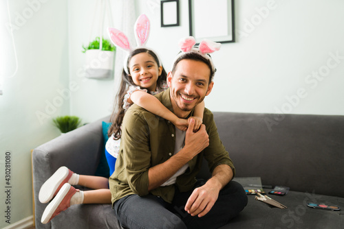 Photography Portrait of a loving father and daughter