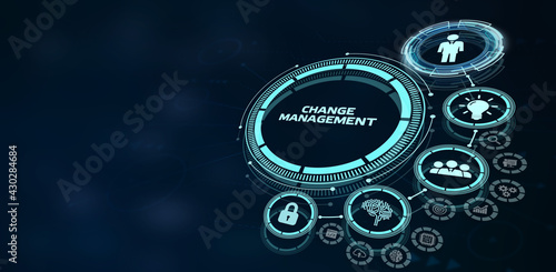 CHANGE MANAGEMENT, business concept. Business, Technology, Internet and network concept