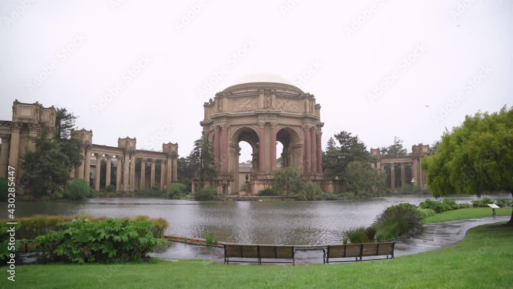 Beautiful panoramic view of the park at the Palace of Fine Arts Museum Beautiful panoramic view of the park at the Palace of Fine Arts Museum
