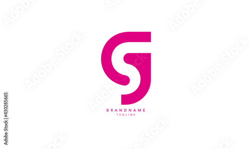 Alphabet letters Initials Monogram logo SG, GS, S and G