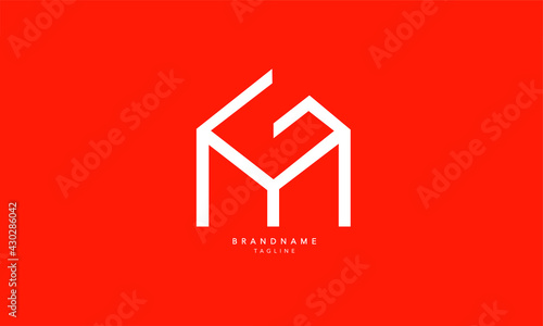 Alphabet letters Initials Monogram logo MG, GM, M and G