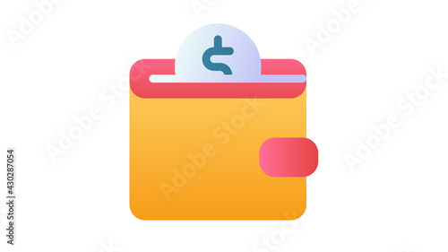 wallet wealth billfold single isolated icon with single isolated icon with smooth style