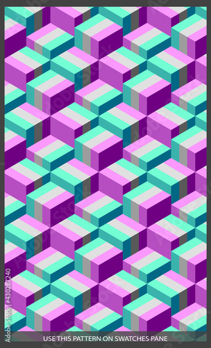 a set abstract geometry poster or 3d isometric pattern, for retro cover and poster. Collection of cool vintage covers. modern colorful compositions background.