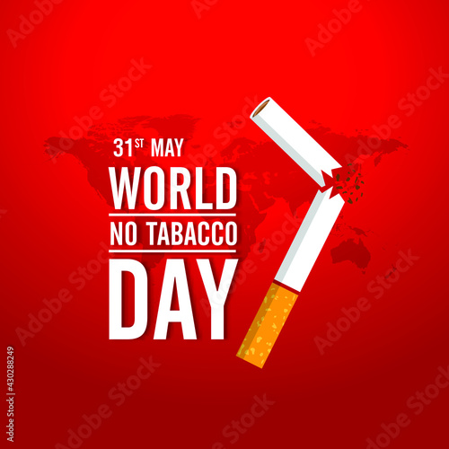 May 31st World No Tobacco Day. No Smoking Day Awareness. Poison of cigarette. Vector. Illustration
