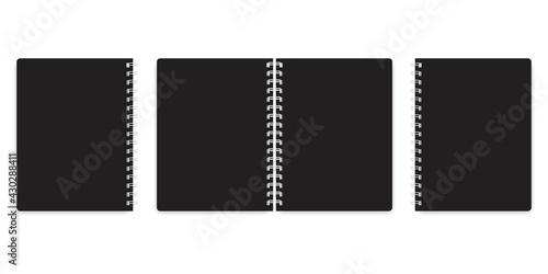 notebook mockup isolated. Book cover for paper design. Realistic book cover.  Book cover for paper design. Vector illustration. Stock image. EPS 10.