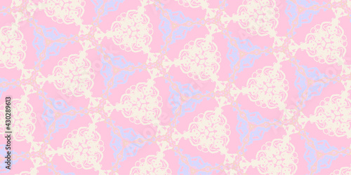 ピンクとクリーム色のきれいな抽象的なベクターの背景イラスト
