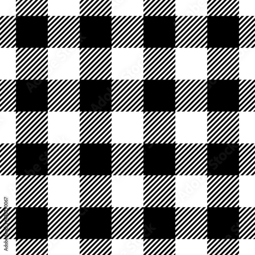 black and white thin diagonal crossed lines lumberjack seamless geometric vector pattern