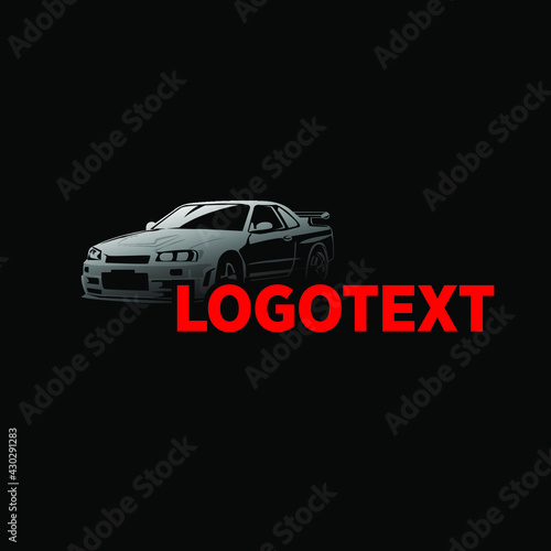 Illustration Vector graphic of sport car logo, fit for rally, performance, garage, automotive etc.