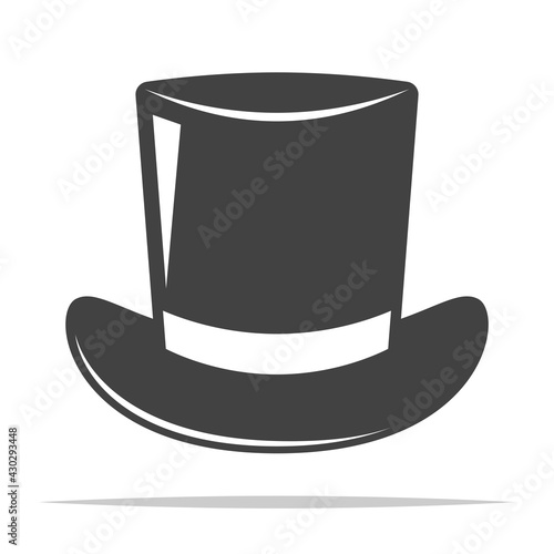 Top hat icon transparent vector isolated
