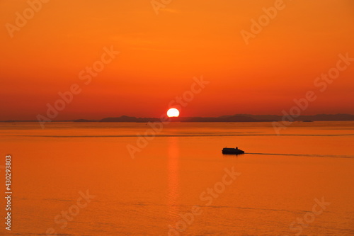 The sunset of Awaji Island