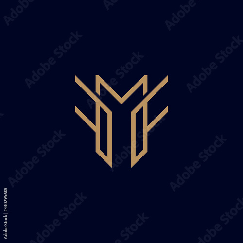 Abstract graphic illustration letters F, M, F