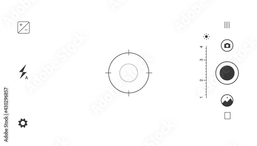 Camera focuses, photography and cinematography