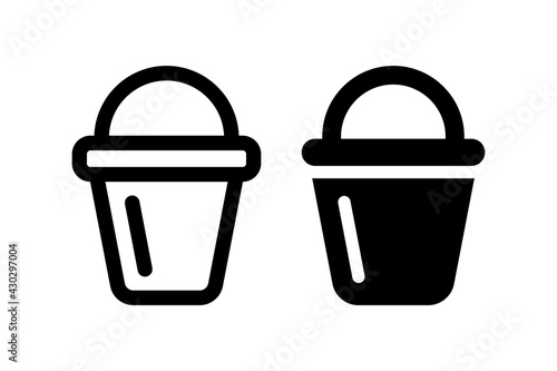 Buckets vector icon.