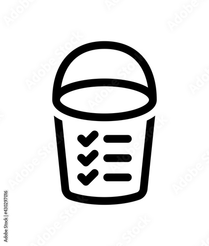 Bucket list vector icon