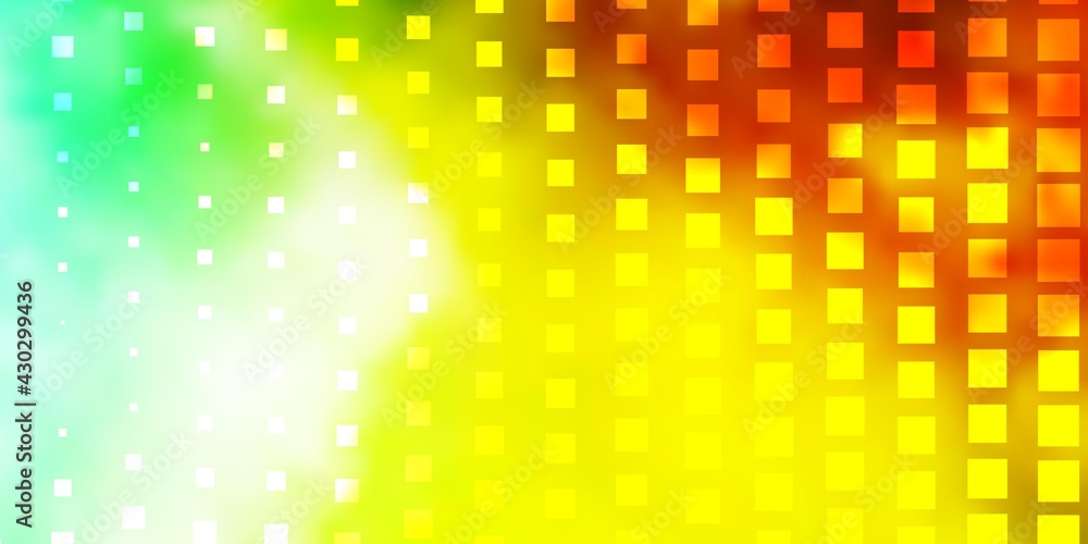 Light Green, Yellow vector template with rectangles.