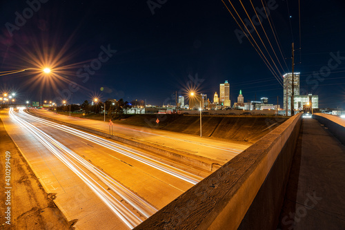 downtown tulsa oklahoma from across highway