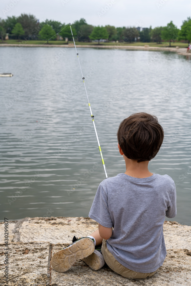 boy fishing