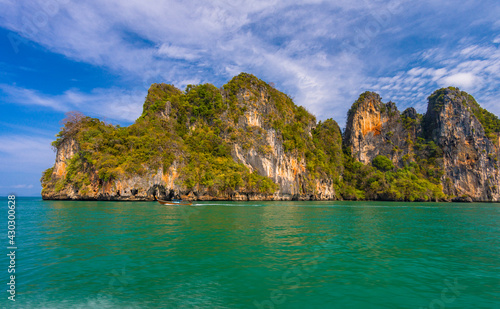 Coast of the East Railay bay in Krabi province of Thailand