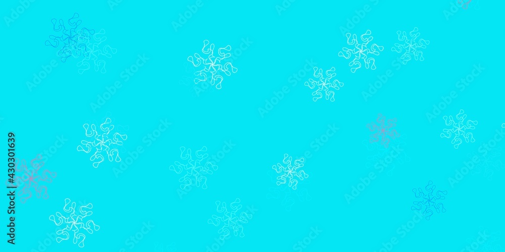 Light blue, red vector natural backdrop with flowers. Light blue, red vector natural backdrop with flowers.