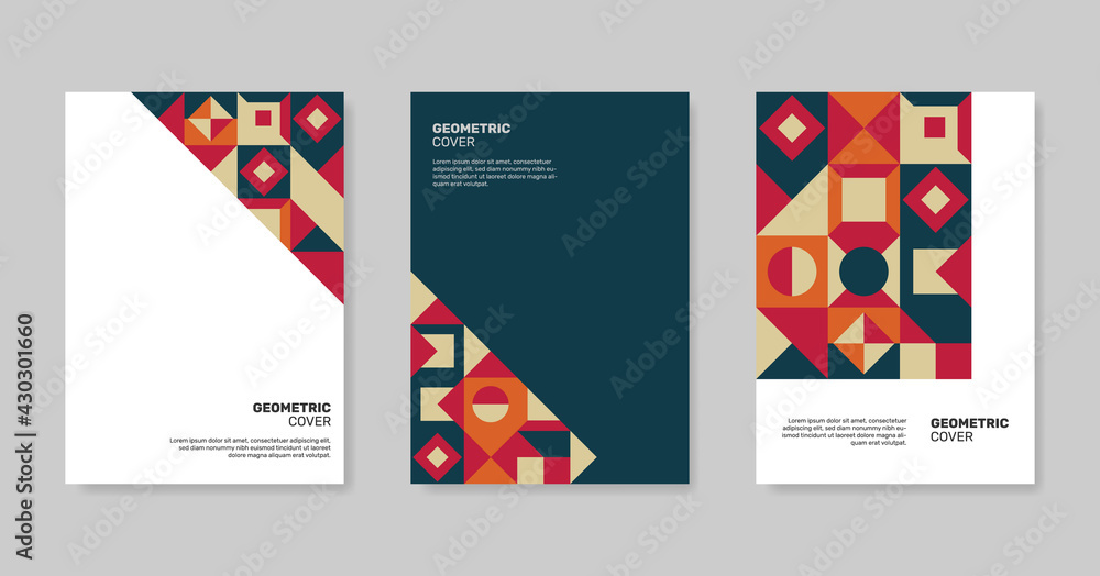 Geometric business cover collection. - Vector.