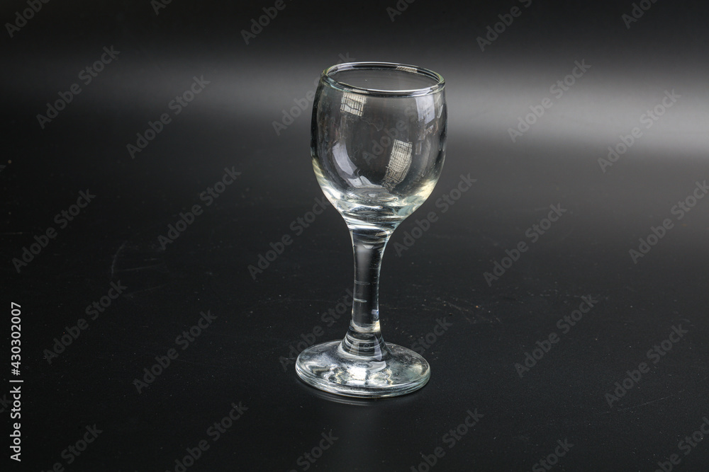 Empty glass for vine or water Empty glass for vine or water