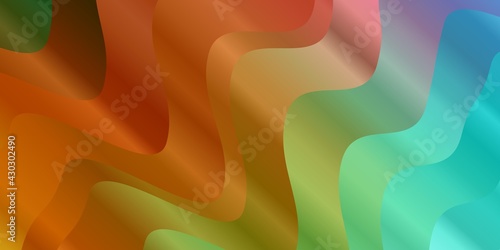 Light Multicolor vector template with lines.