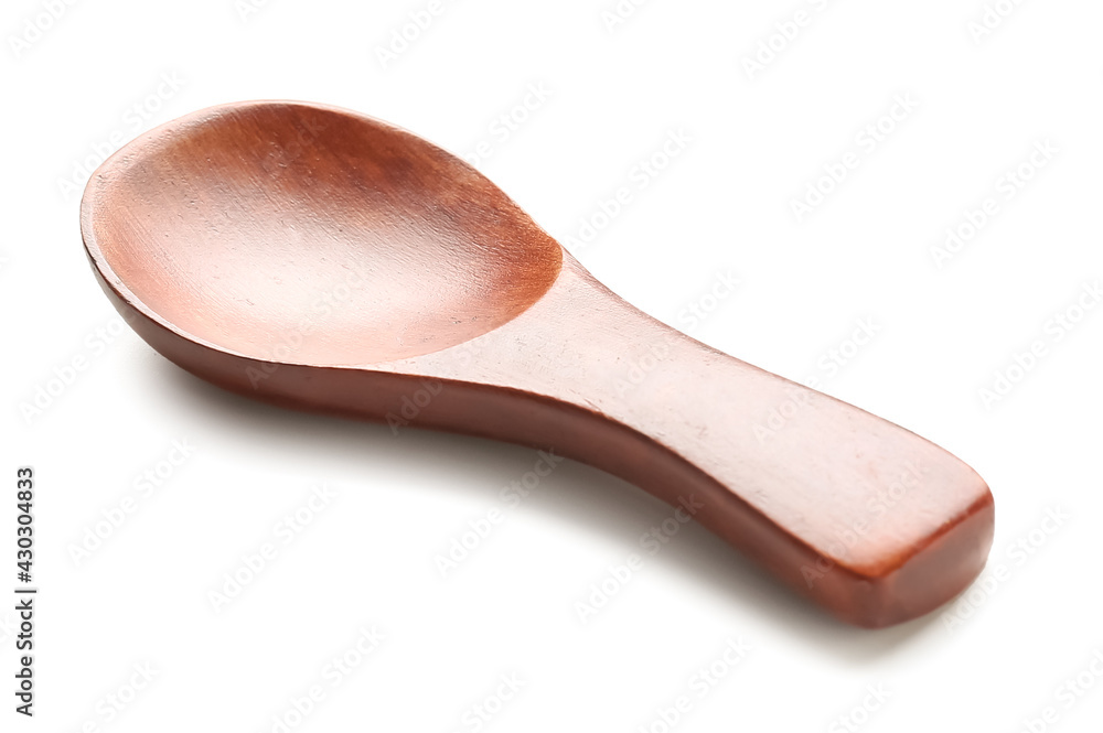 Wooden spoon on white background Wooden spoon on white background